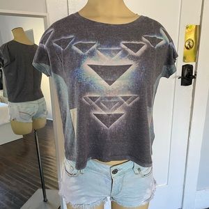 XXI Forever 21 Cropped Bohemian Triangle Top